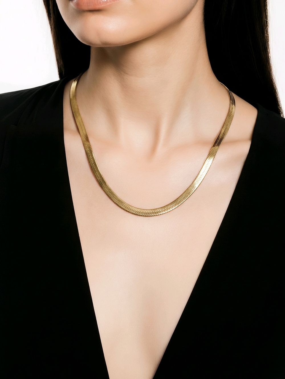 ATOLEA Tarnish-Free Herringbone Necklace vintage